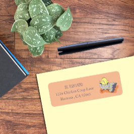 Cute-Chick i Returetiketter för äggSnäcka Returadress Etikett