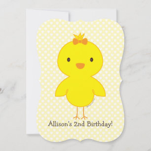 Cute chick inbjudningar