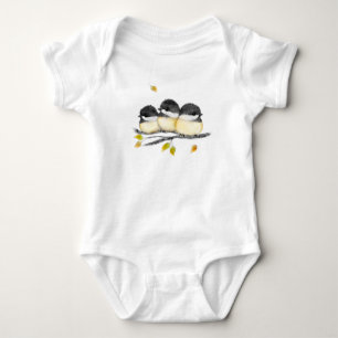 Cute Chickadee Baby Bird Baby Bodykostym T Shirt