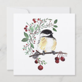 Cute Chickadee-målning Kort