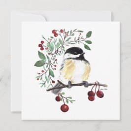 Cute Chickadee-målning Kort