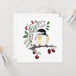 Cute Chickadee-målning Kort