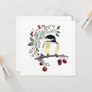Cute Chickadee-målning Kort