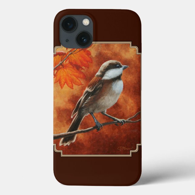 Cute Chickadee och Höst färger (Baksida)