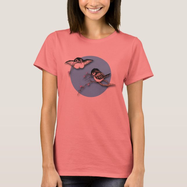 Cute Chickadees Shirt Tee Shirt (Framsida)