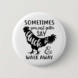 Cute Chicken Älskare F från Farm Farmer Tupp Knapp