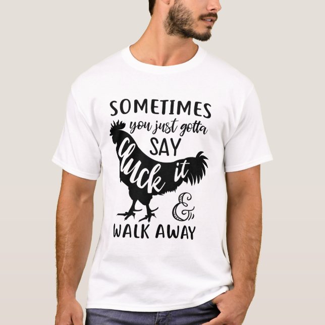 Cute Chicken Älskare F utanför Tupp-odlare T Shirt (Framsida)