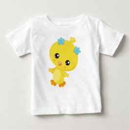 Cute Chicken, Baby Chicken, Chick, blommor T Shirt