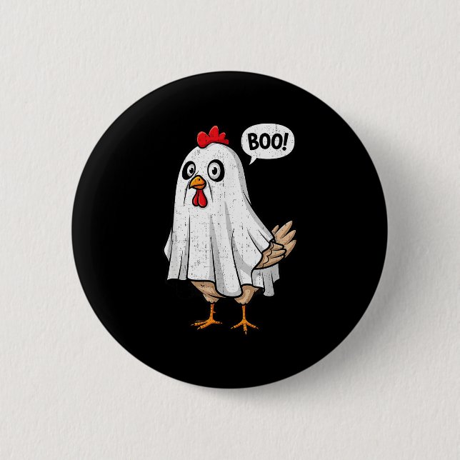 Cute Chicken Boo Funny Halloween Costume Manar Wom Knapp (Framsida)