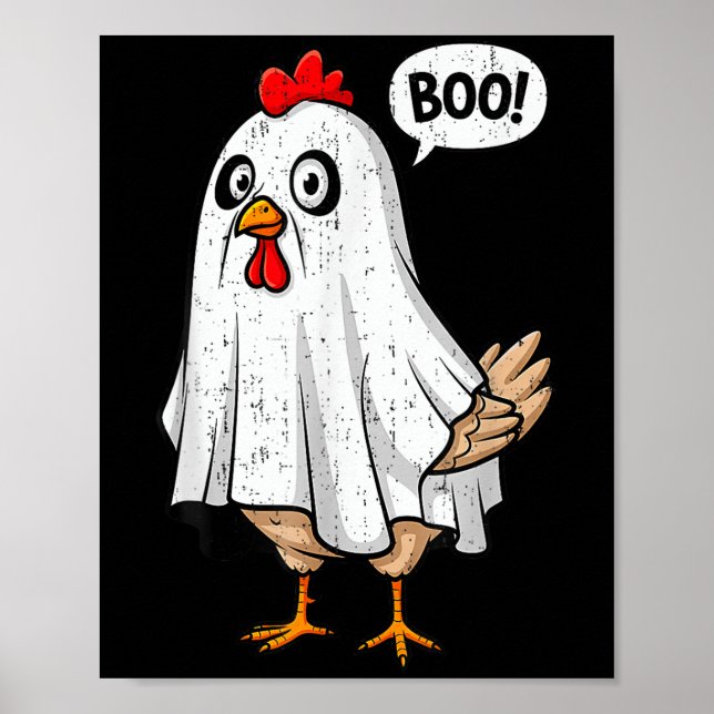 Cute Chicken Boo Happy halloween Costume Manar Wom Poster (Framsidan)