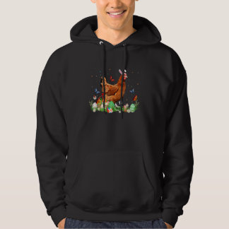 Cute Chicken Bunny Egg Hunting Colorful Egg Lyckli Hoodie