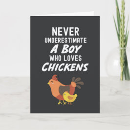 Cute Chicken Cards For Baby Boys Kids Animal Lover Kort