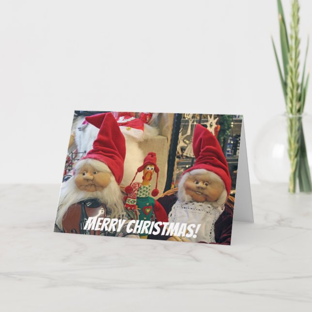 Cute Chicken Christmas Greeting Card! Helgkort (Framsida)