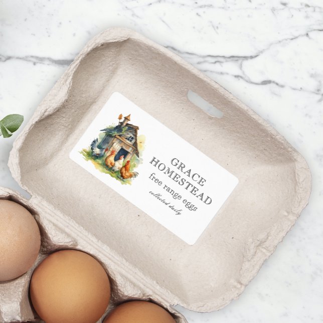 Cute Chicken Coop Farm Egg Carton Fraktsedel (Skapare uppladdad)