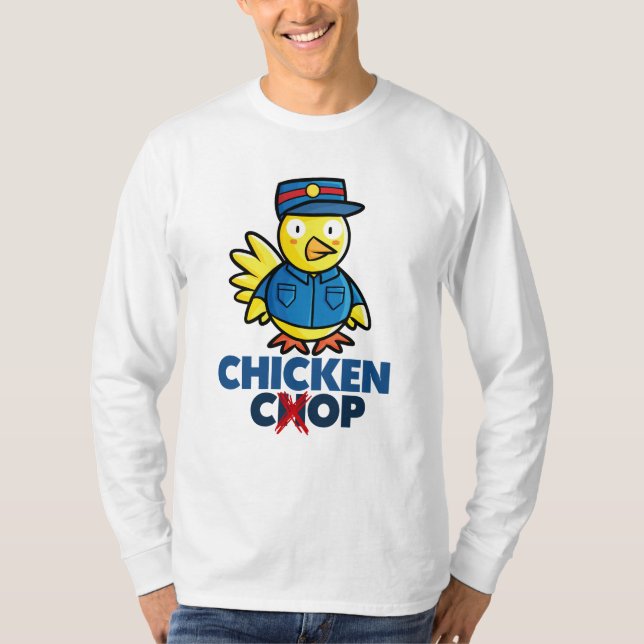Cute Chicken Cop Design Manar-Shirt T Shirt (Framsida)