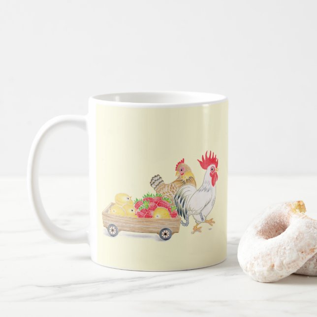 Cute Chicken Family Mug Kaffemugg (Med munk)