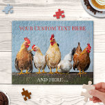Cute Chicken Farm Birds Puzzle Pussel<br><div class="desc">Pussel med kycklingvänner upptagna med att prata med varandra på en vägg. Snyggt för en Påsk firande och en lat Söndag eftermiddag ... </div>