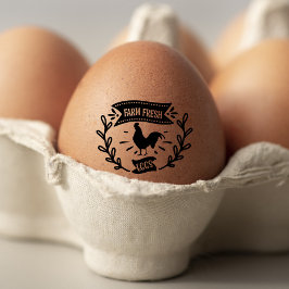 Cute Chicken Farm Fresh Blommigt Egg Stämpel
