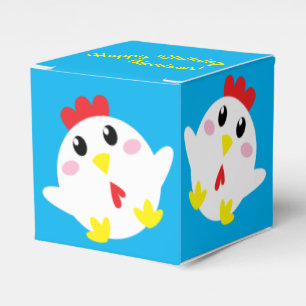 Cute Chicken Farm Kids 1:a födelsedagen Party Presentaskar