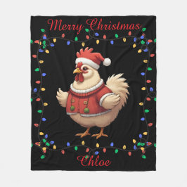 Cute Chicken Fleece Blanket