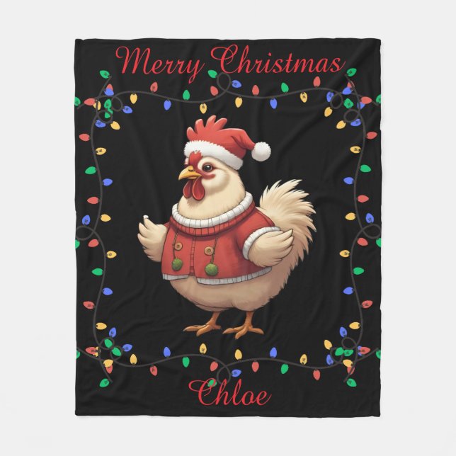 Cute Chicken Fleece Blanket (Framsidan)