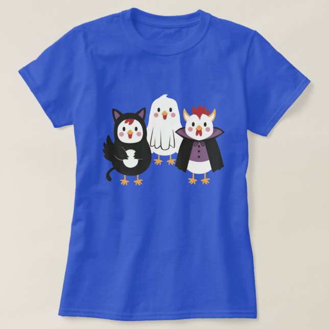 Cute Chicken Halloween T-Shirt - Funny Chickens (Design framsida)