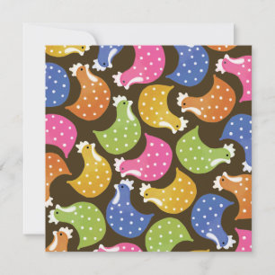 Cute Chicken Hens Night Bachelorette Party Inbjuda Inbjudningar