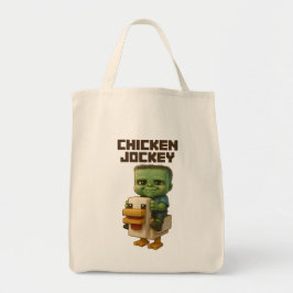 Cute Chicken Jockey Tote Bag Baby Riding a Chicken Tygkasse