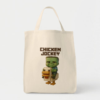 Cute Chicken Jockey Tote Bag Baby Riding a Chicken Tygkasse