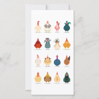 Cute Chicken Julkort