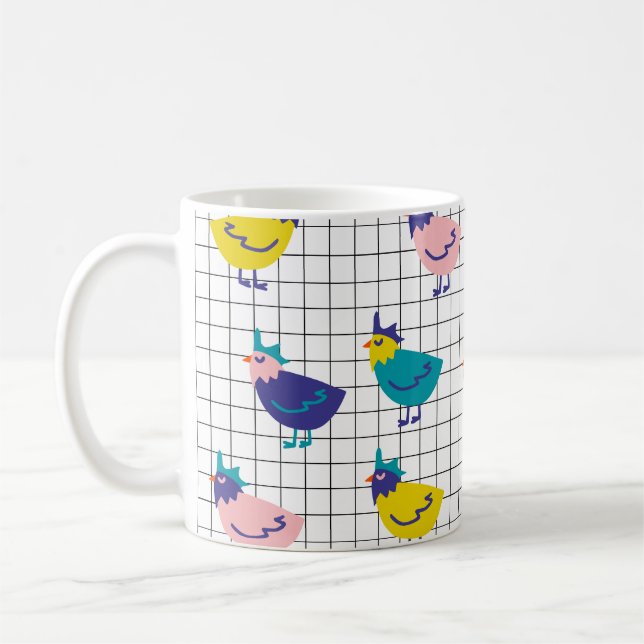 Cute Chicken-kaffe Mugg (Vänster)