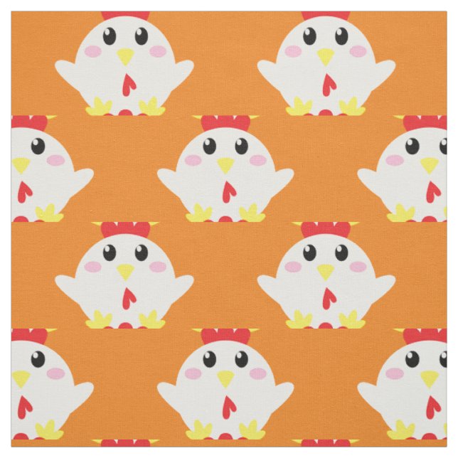Cute Chicken Kids Farm Bird Tecknad Tyg (Provkarta)