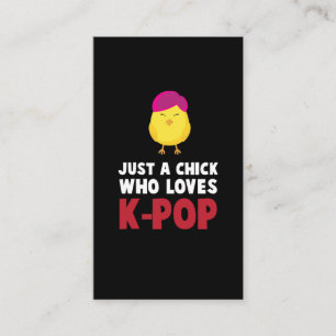 Cute Chicken Korea Pop Älskare K-Pop Fläkt Girl Visitkort