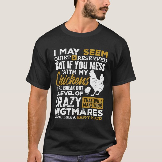 Cute Chicken Lover Farmer   T Shirt (Framsida)