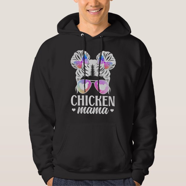 Cute Chicken Mama Chicken Mom Chicken Owner Chicke Hoodie (Framsida)