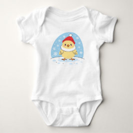 Cute Chicken med Santa Hat T Shirt