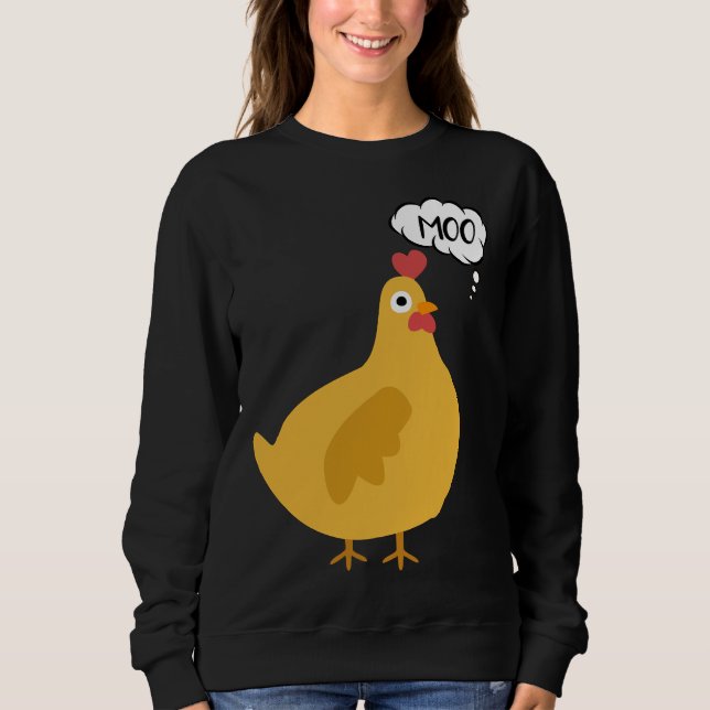 Cute Chicken Moo T Shirt (Framsida)