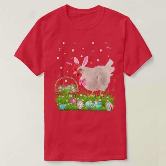 Cute Chicken Påsk Day Bunny Eggs Påsk Costume  T Shirt (Design framsida)