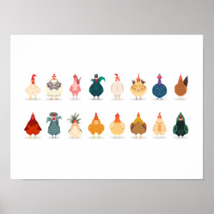 Cute Chicken Poster