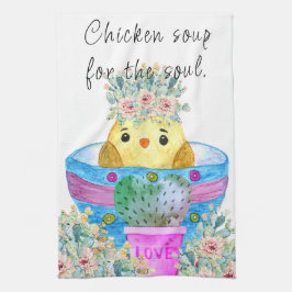 Cute Chicken Soppa för Soul Kitchen Towel Kökshandduk