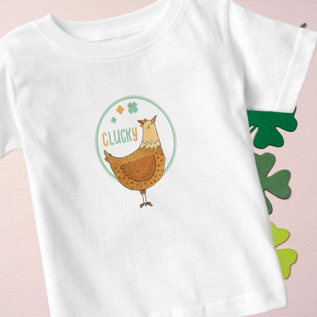 Cute Chicken St. Patricks Day Lucky T Shirt (Skapare uppladdad)
