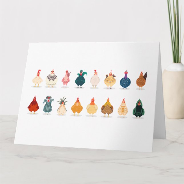 Cute Chicken Tack Kort (Framsida)