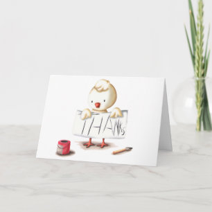 Cute Chicken - tackkort Kort