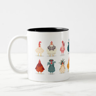 Cute Chicken Två-Tonad Mugg