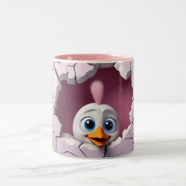 Cute Chicken Två-Tonad Mugg