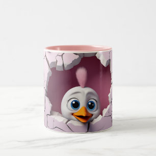 Cute Chicken Två-Tonad Mugg