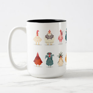 Cute Chicken Två-Tonad Mugg