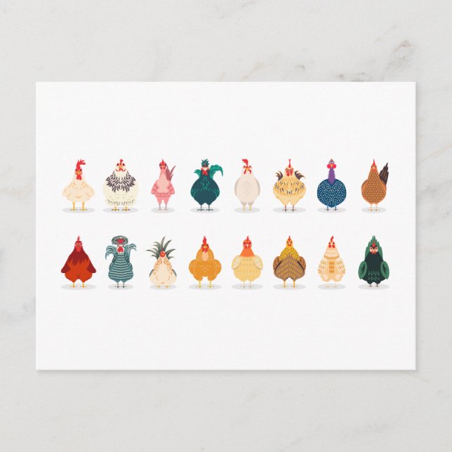 Cute Chicken Vykort (Framsida)