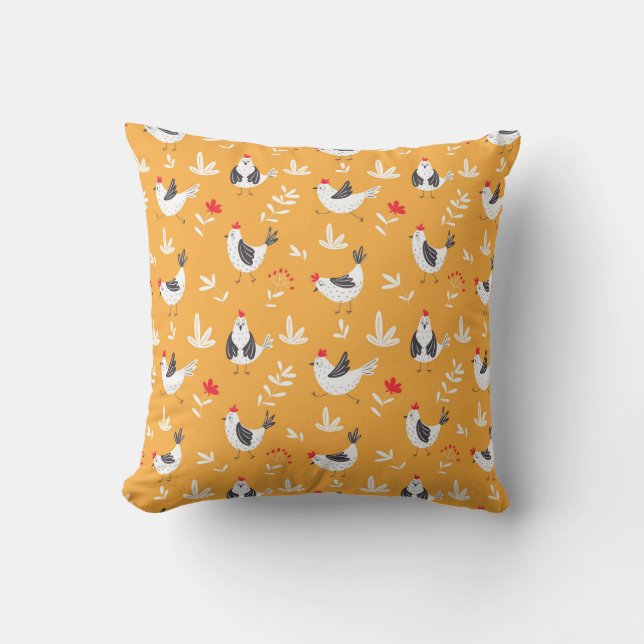 Cute Chickens Dekorativ kudde (Framsida)