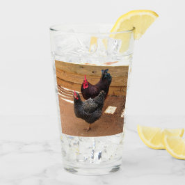 Cute Chickens - Farm Life Series- Glass Tumbler Glaskopp